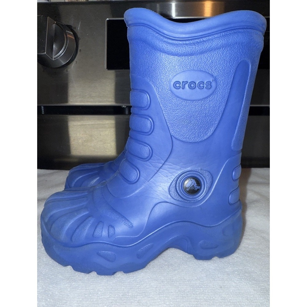 Crocs Blue Kids Unisex Child Size 8/9 Handle‎ It Rain Boots - Picture 3 of 9